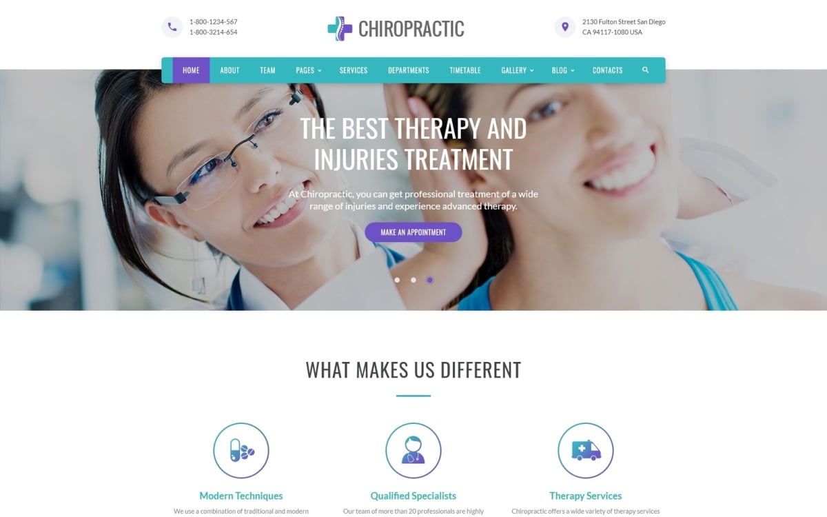 Chiropractic - Alternative Medicine Website Template For Chiropractic Travel Card Template
