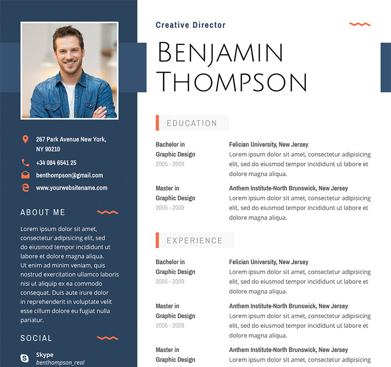 Benjamin Thompson - Multipurpose Elegant Resume Template