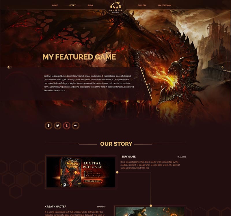 Game Website Template for Pokemon Gaming Portal - MotoCMS