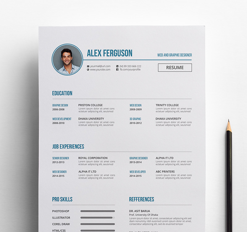 Alex Ferguson CV Resume Template #65143 - TemplateMonster