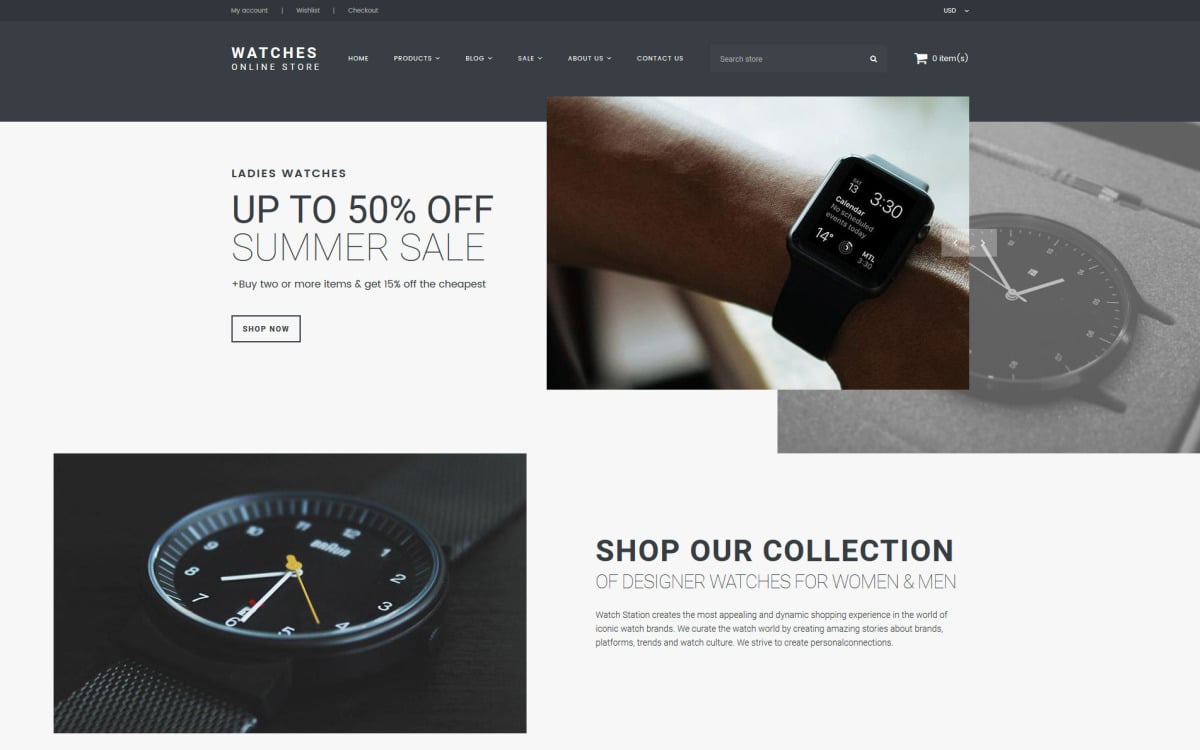 Shopify hot sale watch stores