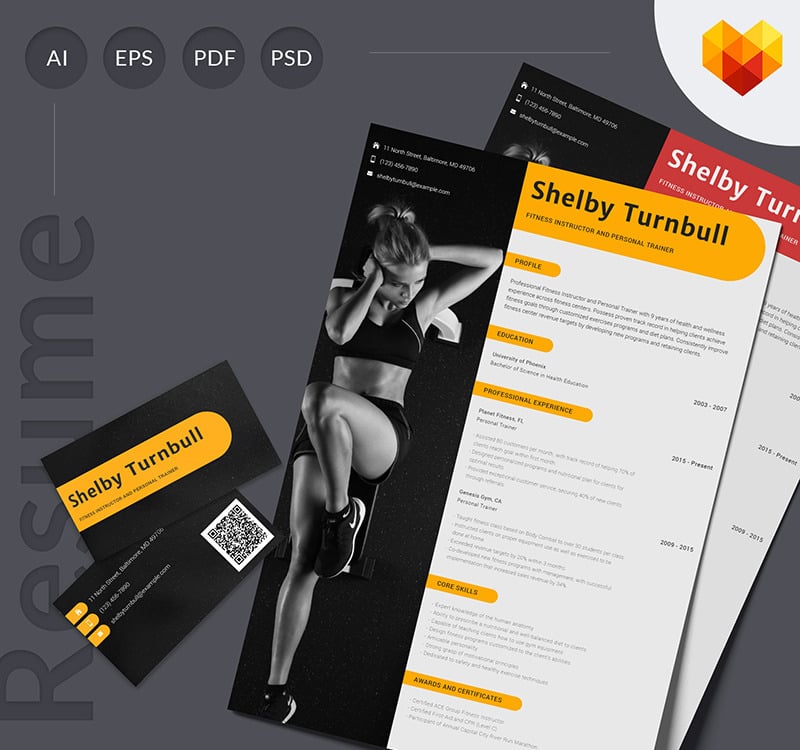 Shelby Turnbull Personal Trainer Resume Template