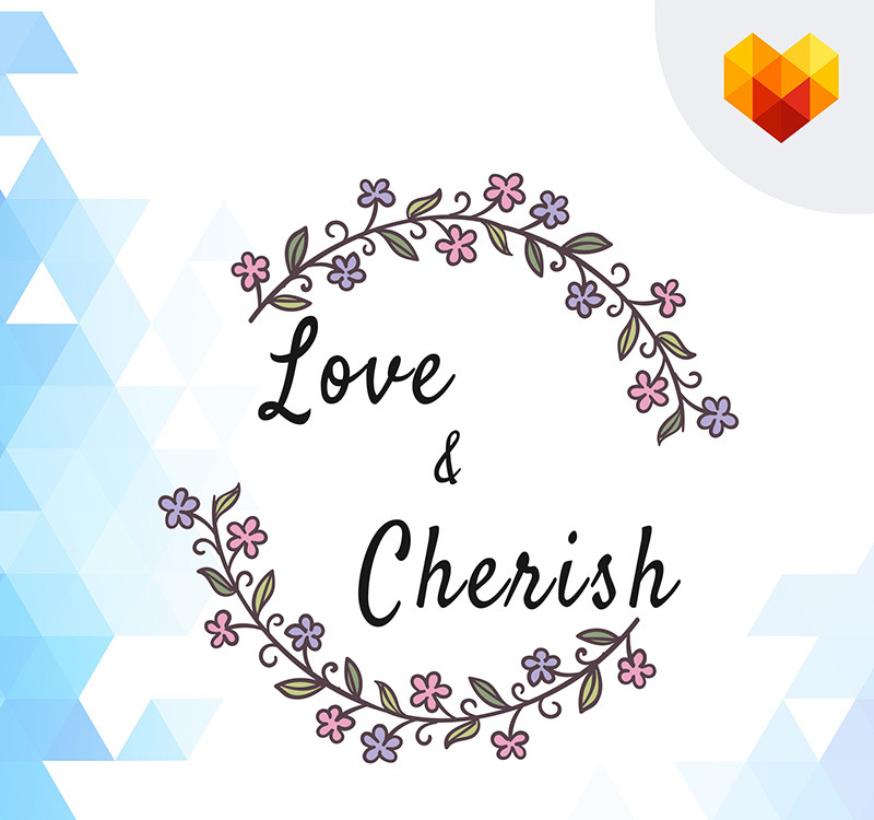 Love And Cherish Wedding Logo Template Templatemonster