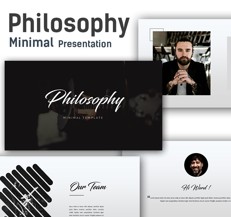 Philosophie - Modèle PowerPoint Minimal - TemplateMonster