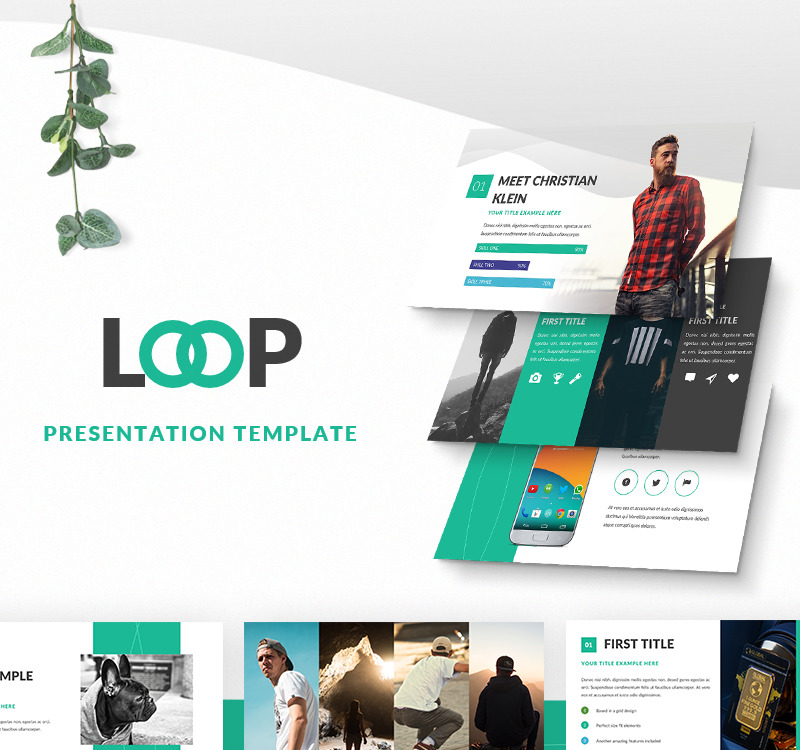 Loop Presentation PowerPoint template - TemplateMonster