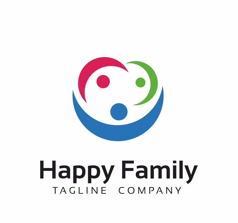 Happy Family in Home House Union Logo Hands People Family Green Logo Stock  Vector - Illustration of hand, business: 149407434