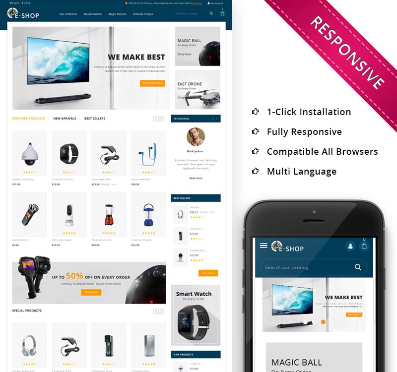 Eshop - The Electronic Store PrestaShop Theme