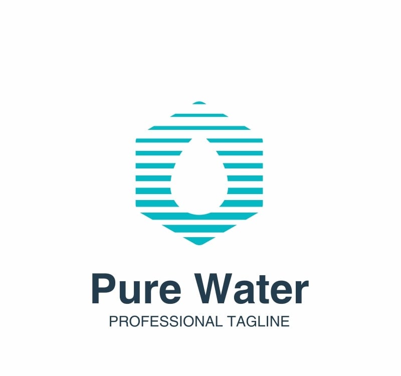 Pure Water Aqua Logo Template #68942 - TemplateMonster