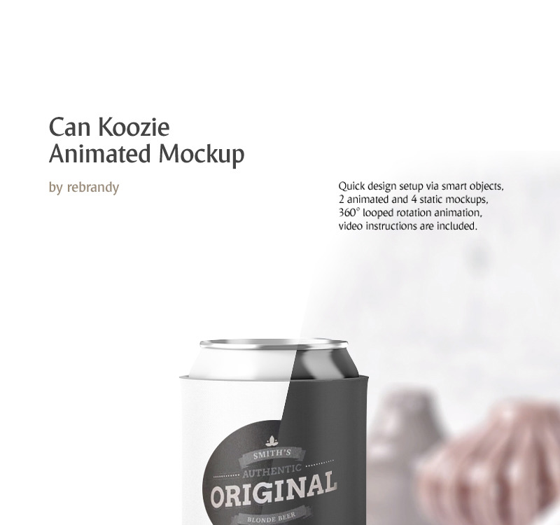 Download Can Koozie Animated Product Mockup 69317 Templatemonster