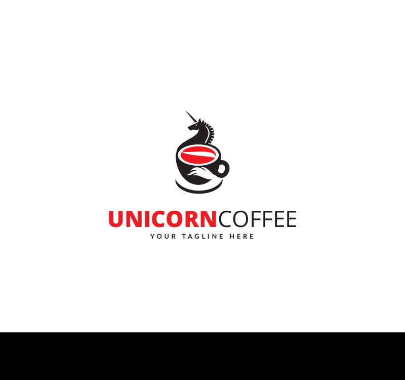 Tek Boynuzlu Kahve Logo Şablonu 69346 TemplateMonster