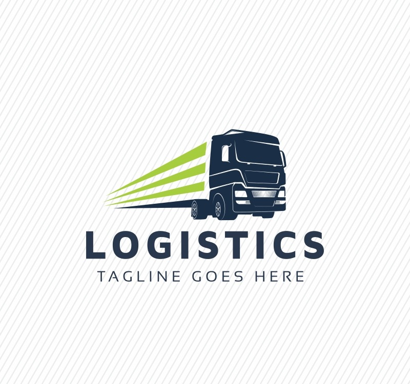 Modello Di Logo Del Camion Di Logistica Templatemonster