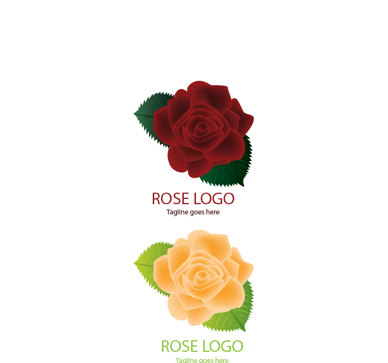 Creative Rose House monogram Logo Template - TemplateMonster