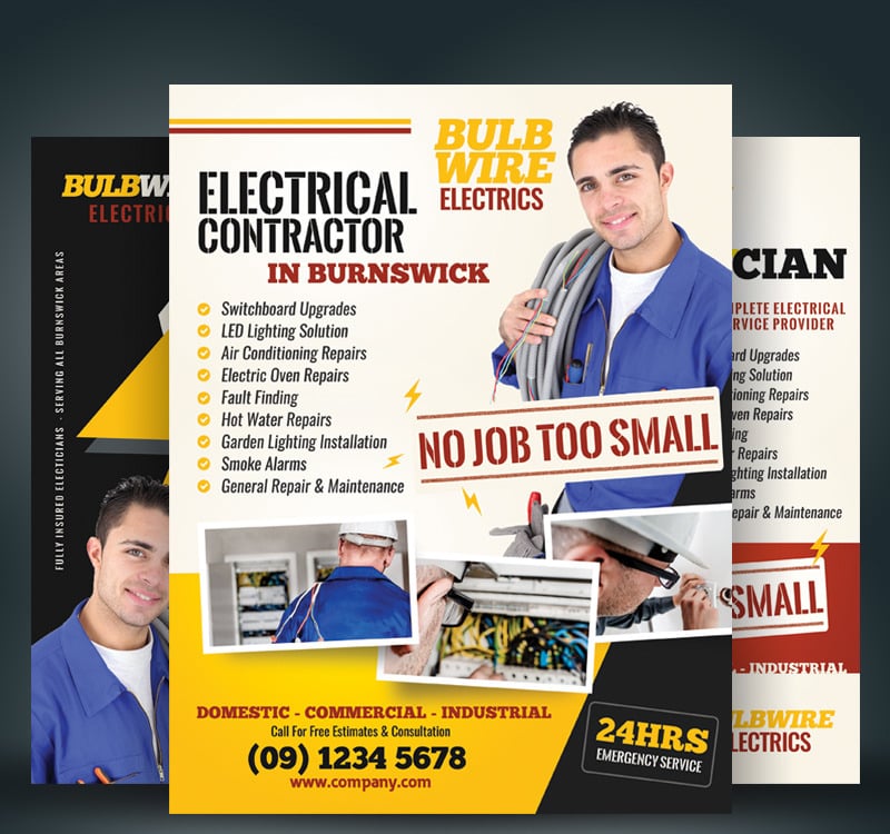 Electrician Flyers - Corporate Identity Template