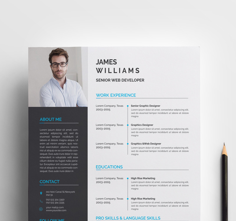 James Williams - Resume Template #72045 - TemplateMonster