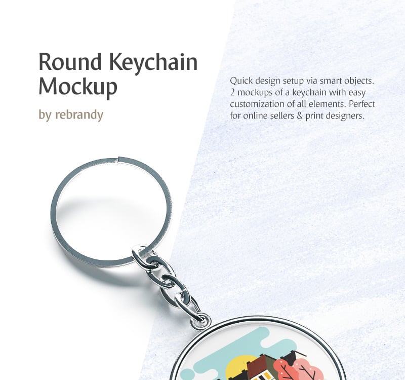 Download Round Keychain Product Mockup 72158 Templatemonster