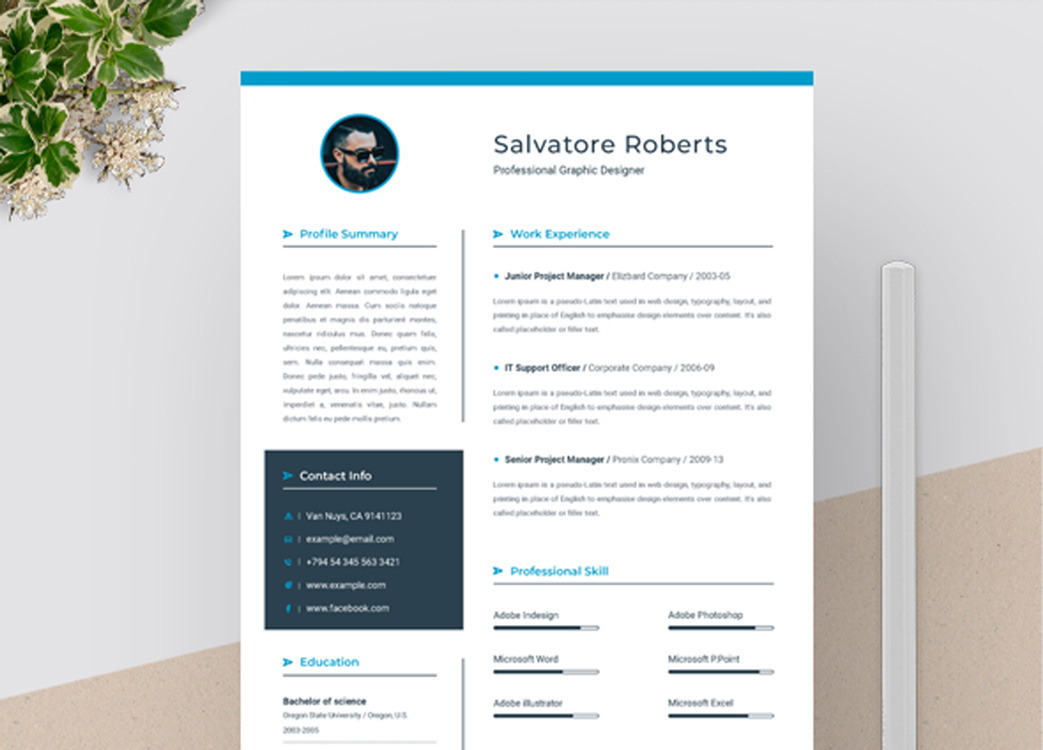 Roberts Resume Template #73898 - TemplateMonster