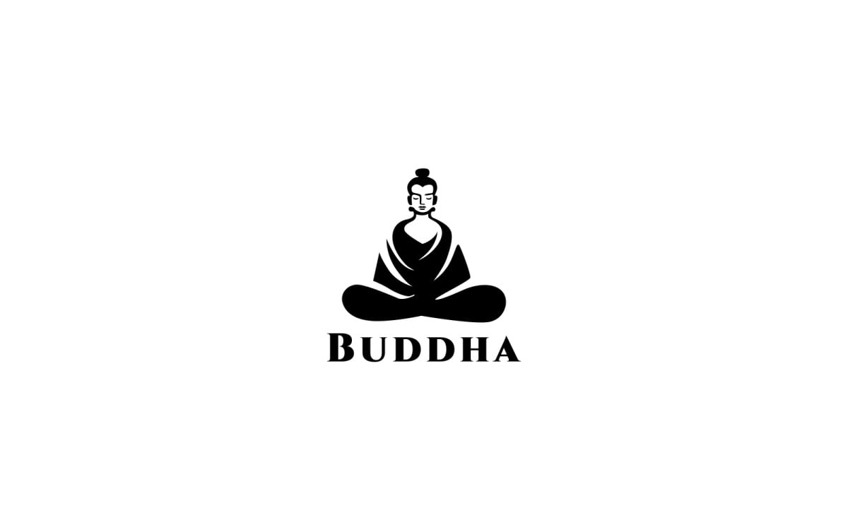 Meditation Logo , Buddha Logo with Line Simple Style Vector Design Stock  Vector - Illustration of idea, abstract: 196412567