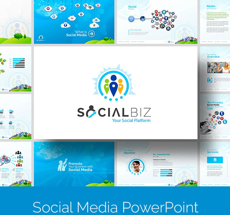 SocialBiz | Social Media PowerPoint Template