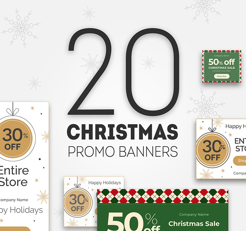 Download 20 Christmas Promo Banners Bundle 74361 Templatemonster