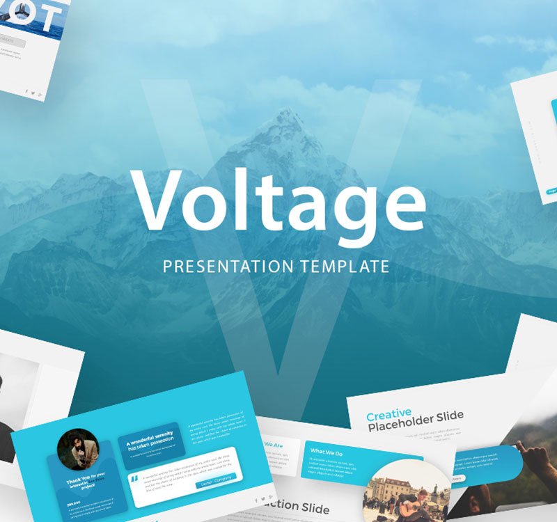 Voltage Business Presentation PowerPoint Template