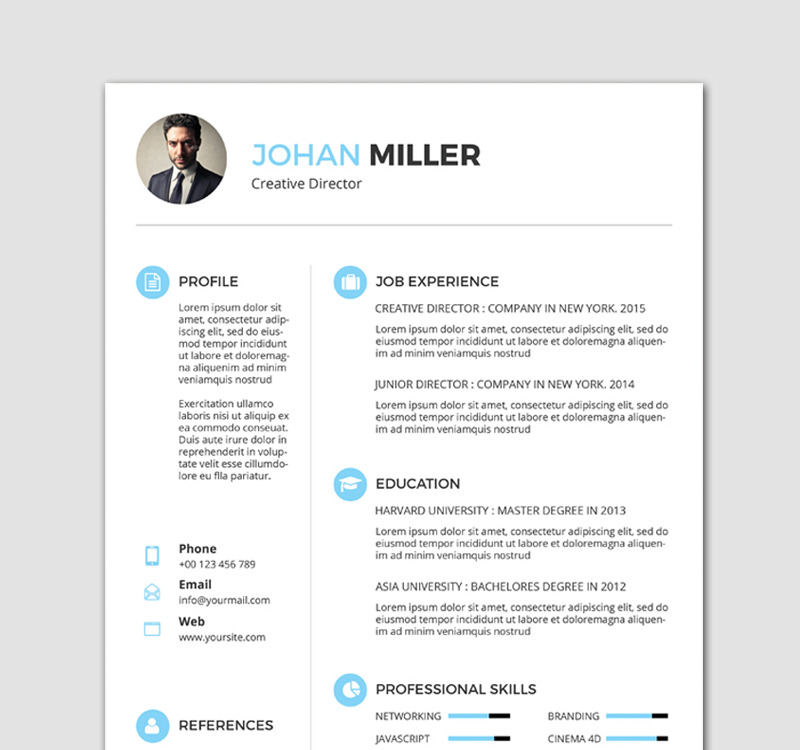 Johan Miller Resume Template #76792 - Templatemonster