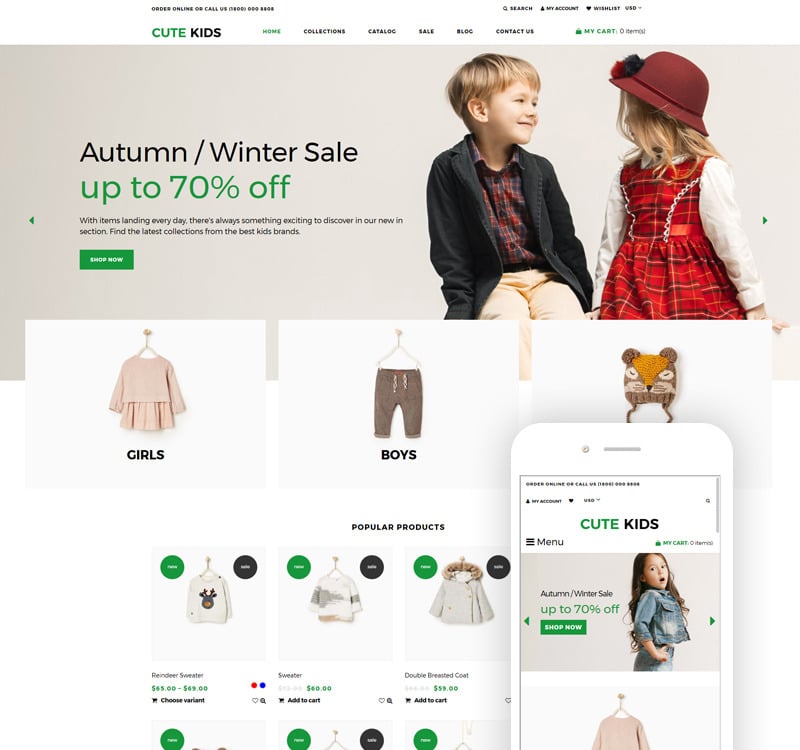 Cute Kids - Fashion Responsive Clean Shopify Theme