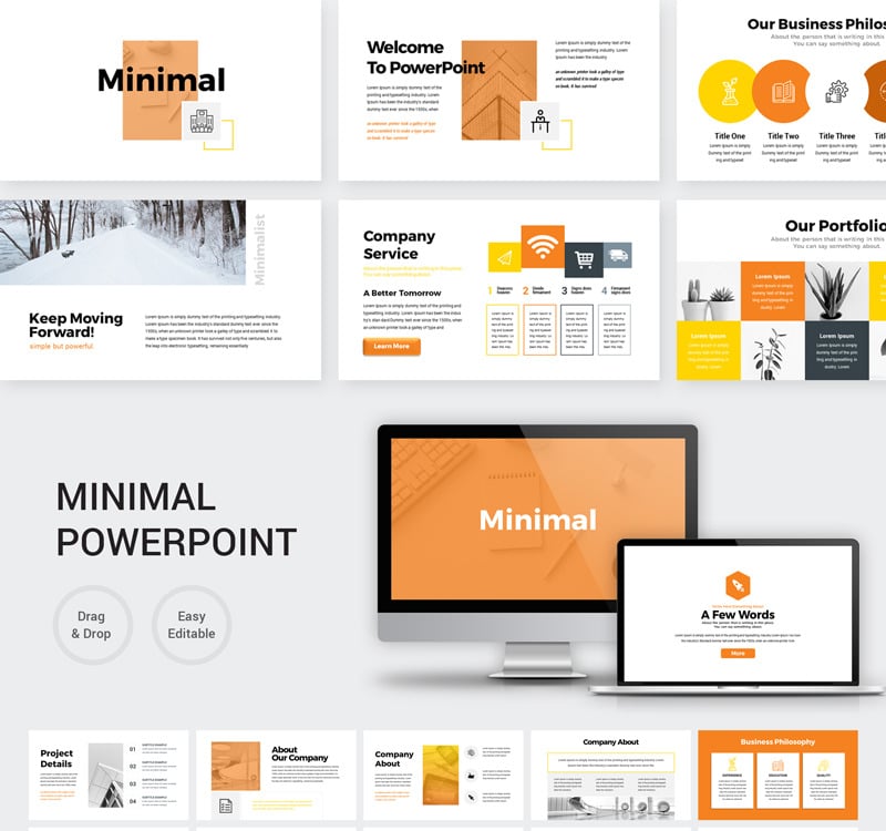 Minimal - PowerPoint Template #77704 - TemplateMonster