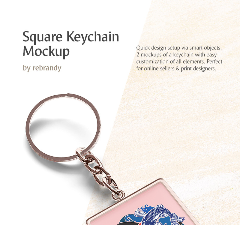 Download Square Keychain Product Mockup 77703 Templatemonster