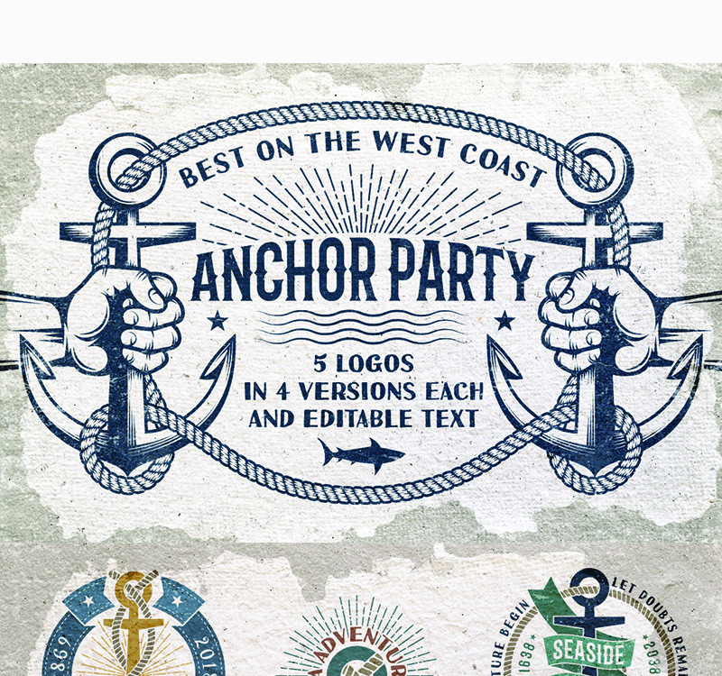 Anchor Logo Set - Illustration #78058 - TemplateMonster