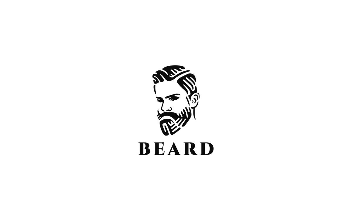 bearded man continuous line modern logo design vector 14556834 Vector Art  at Vecteezy