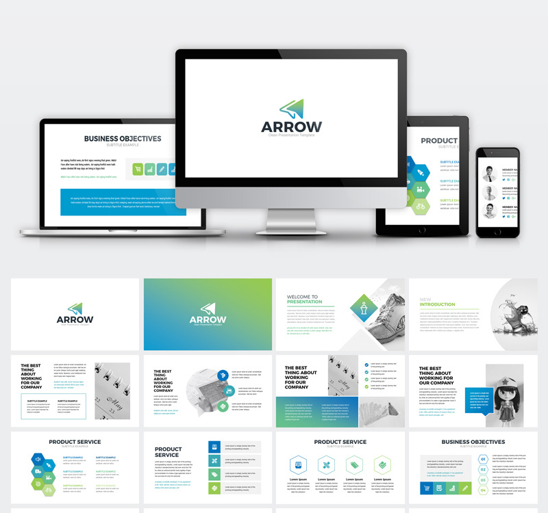 Arrow Business Presentation Powerpoint Template Arrow Business Presentation Powerpoint Template