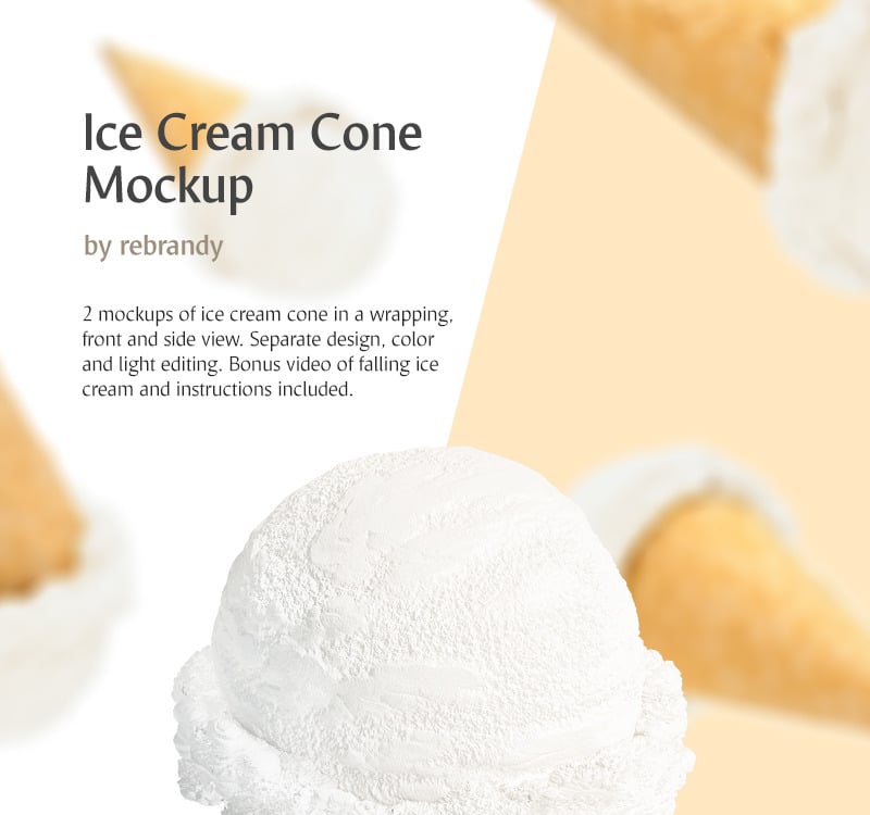 Download Ice Cream Cone Product Mockup 79436 Templatemonster
