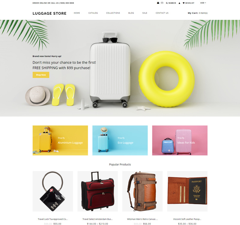 travel luggage shop