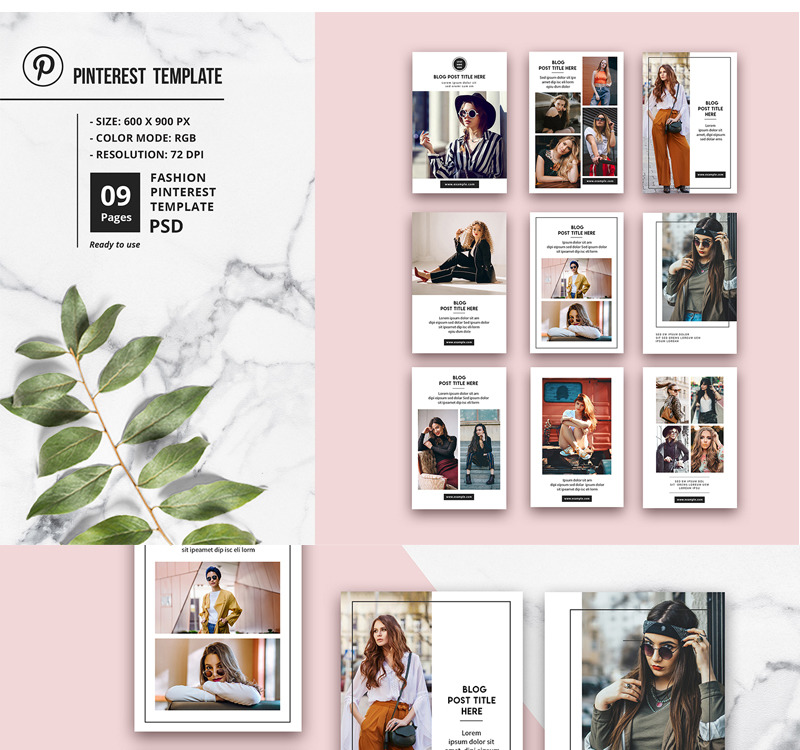 Pinterst Marketing Banner Social Media Template