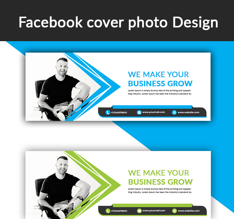 Geometric Facebook Cover Social Media Template