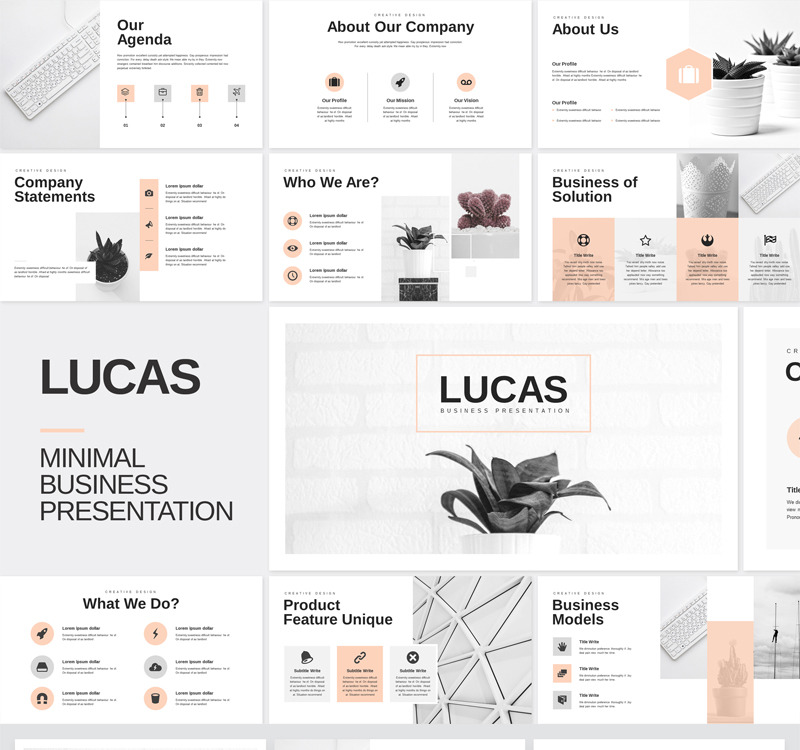 Lucas Minimal Business Keynote Template Templatemonster