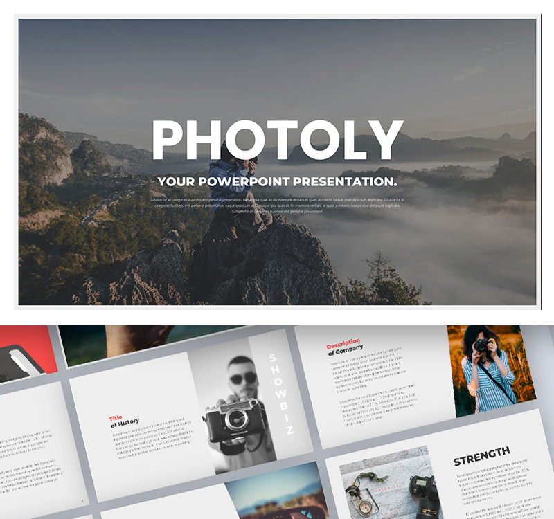Photoly-Photograph PowerPoint Template - TemplateMonster