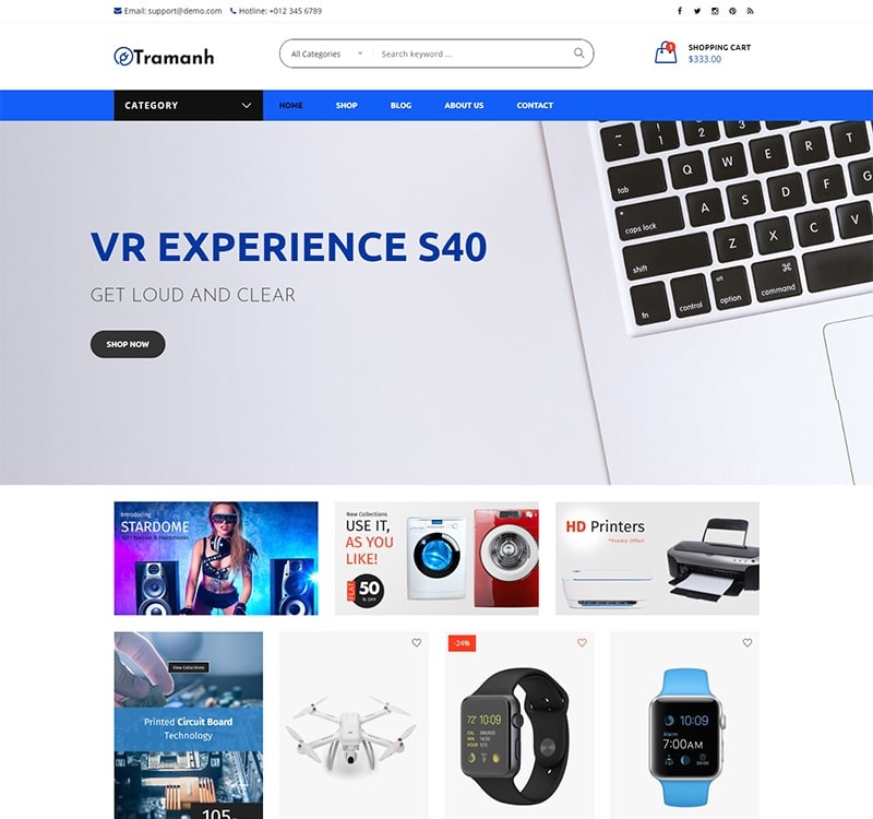 Tramanh - Electronic Store WooCommerce Theme