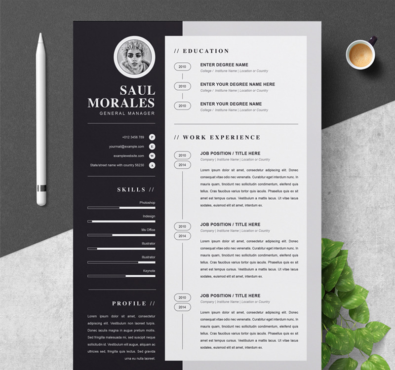 Morales Resume Template #81027 - TemplateMonster