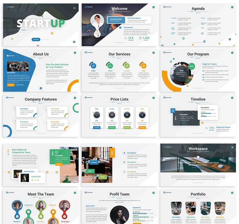 Experience Startup PowerPoint Template Free Download Download 