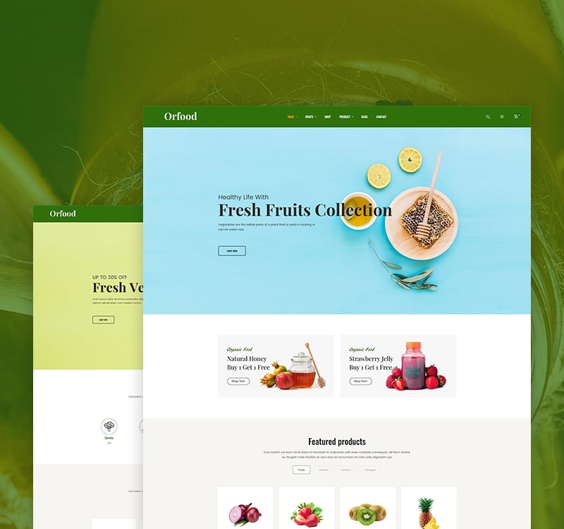Orfood - Organic Food Shopify Theme #81819 - TemplateMonster