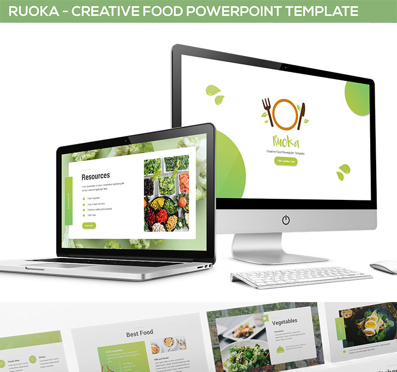 Ruoka - Creative Food PowerPoint template - TemplateMonster