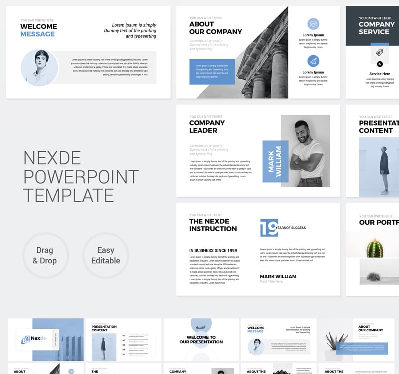 Nexde - Modern Simple Clean PowerPoint template