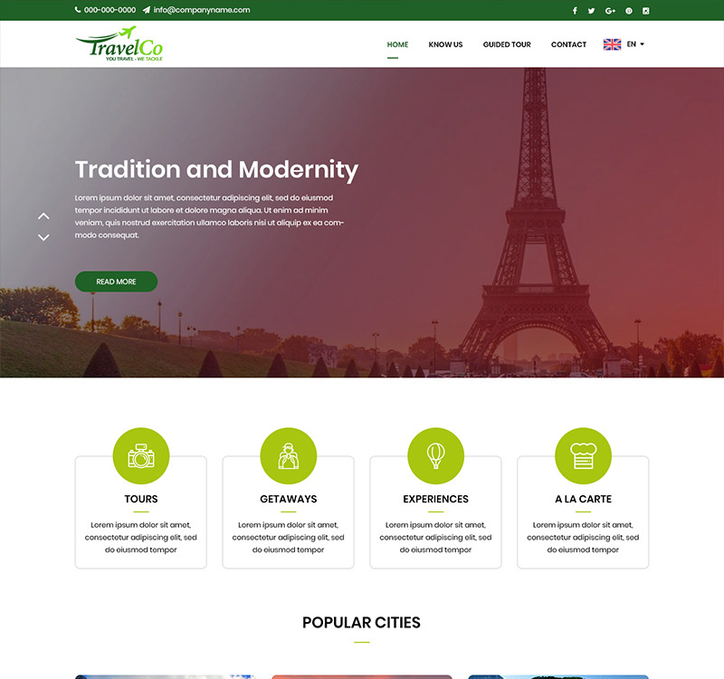 Travel Co Travel PSD Template 82802 TemplateMonster