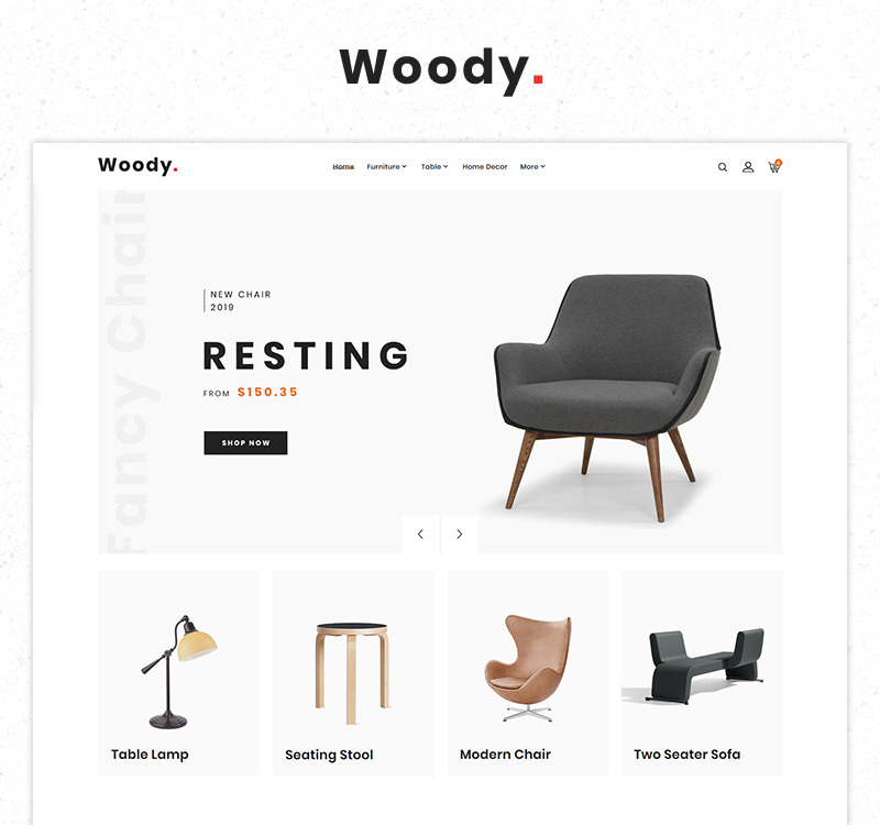 Woody Furniture Morden Responsive Store Theme