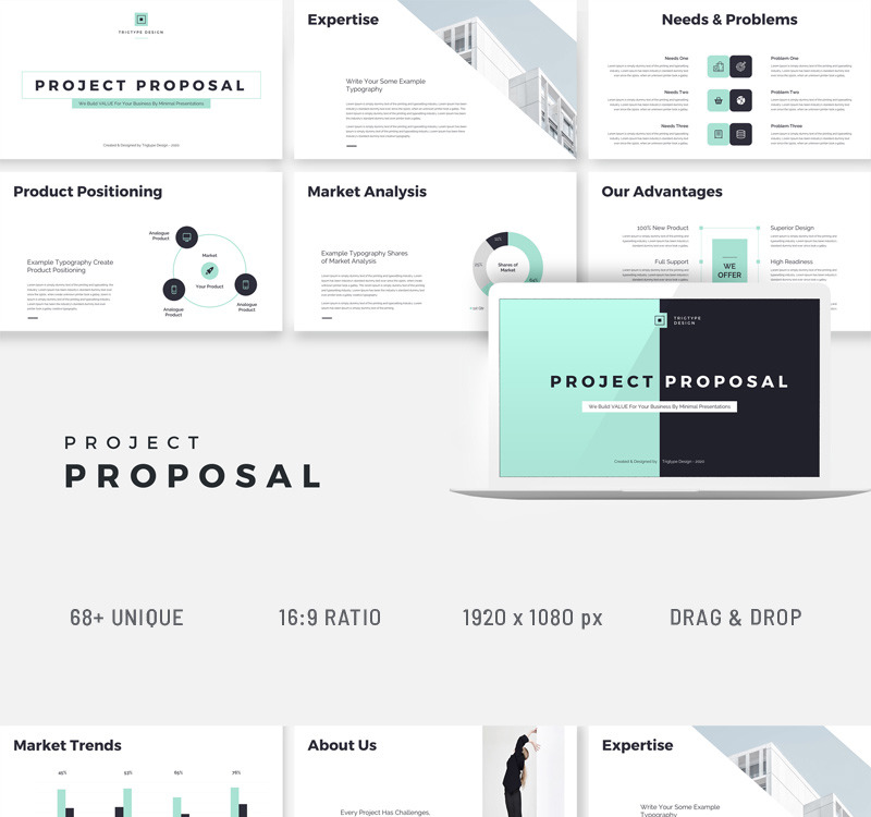 Project Proposal PowerPoint template - TemplateMonster