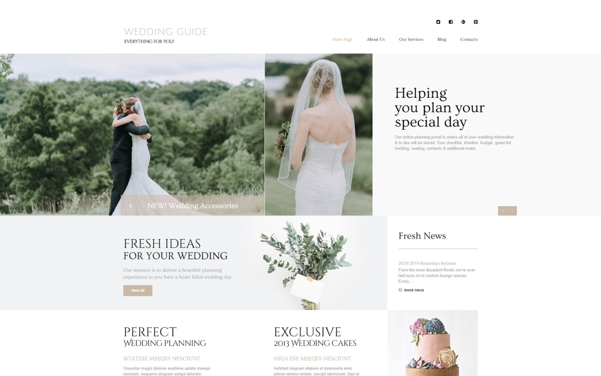 Wedding Guide Wedding Planner Multipage Stylish Joomla Template