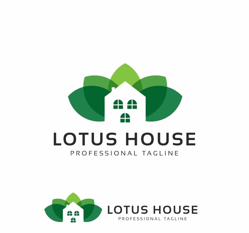 Lotus House Logo Template #86782 - TemplateMonster