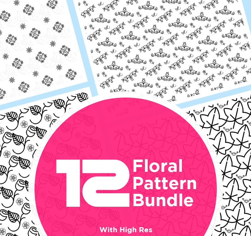 Download High Definition Floral Bundle Pattern Templatemonster