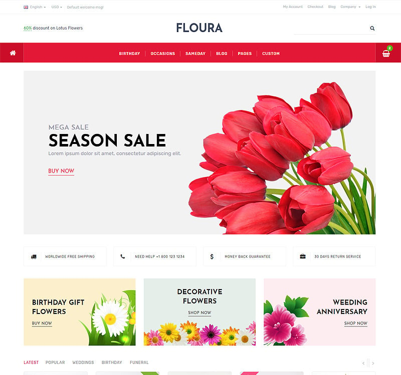 Gracious – Gift Shop Website Template Download